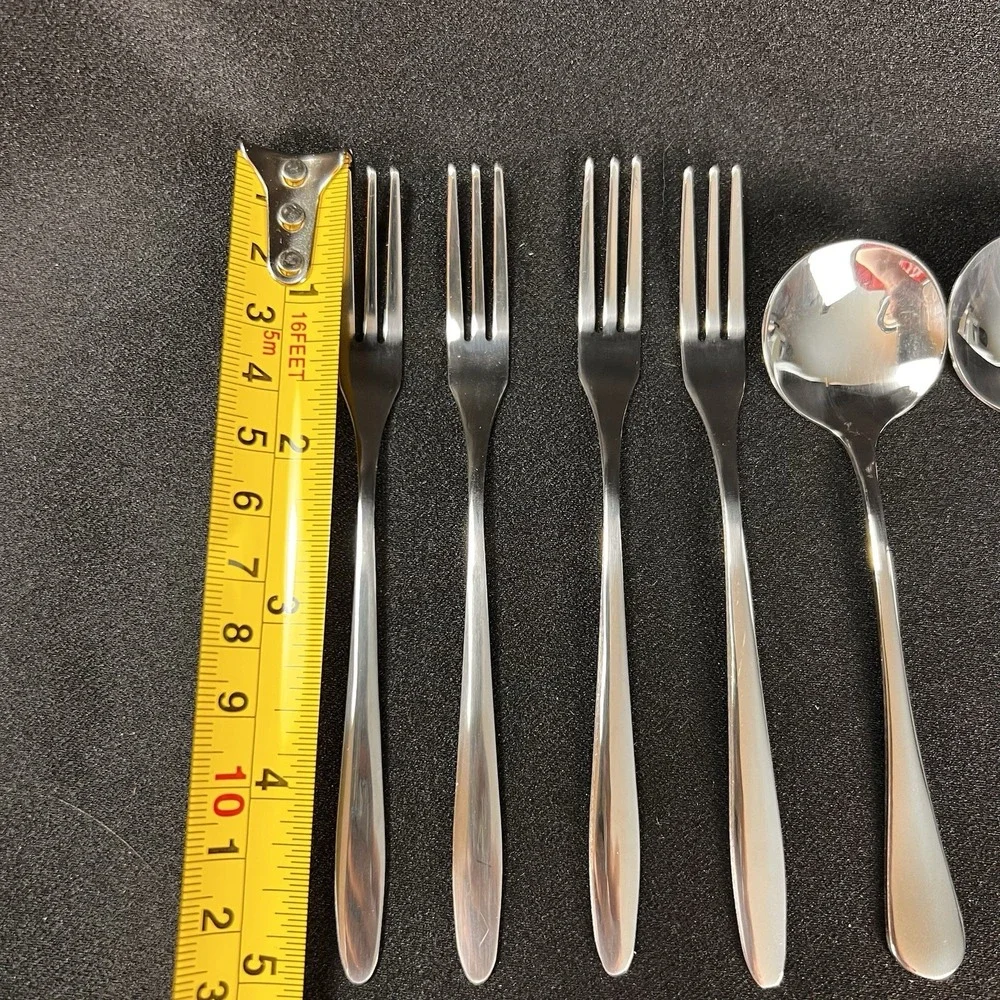 Unbranded Flatware Set 8pc Silver Excellent Stainless Steel Forks Spoons